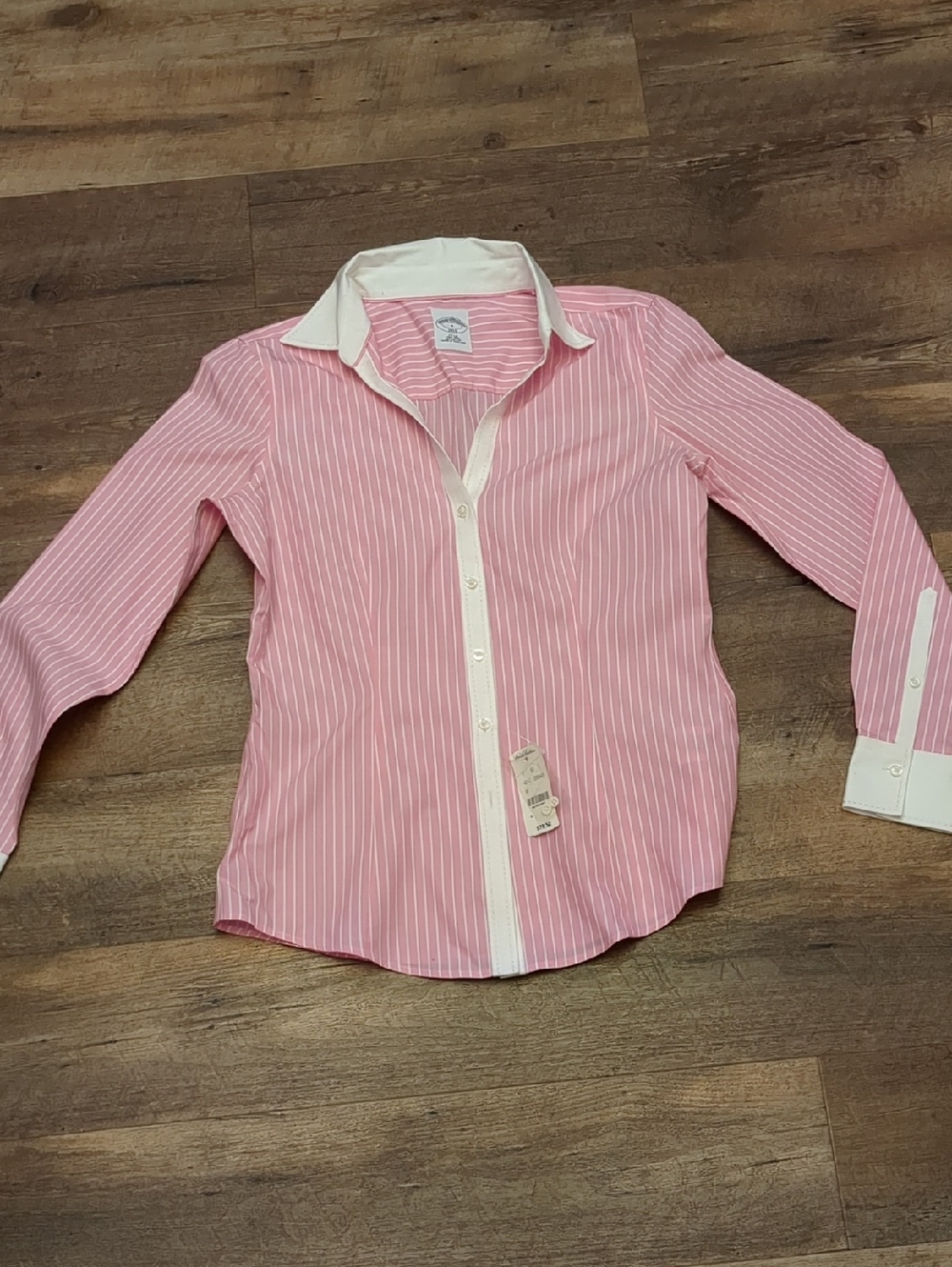 Brooks Brothers Pink & White Striped Button-Down Shirt